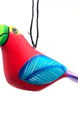 Women of the Cloud Forest Scarlet Macaw Balsa Ornament