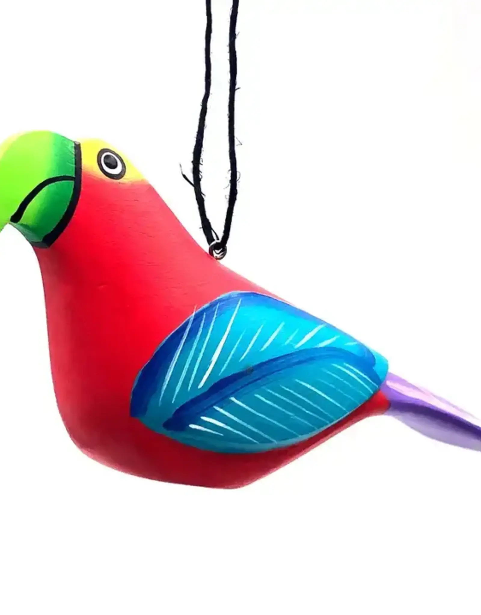Women of the Cloud Forest Scarlet Macaw Balsa Ornament