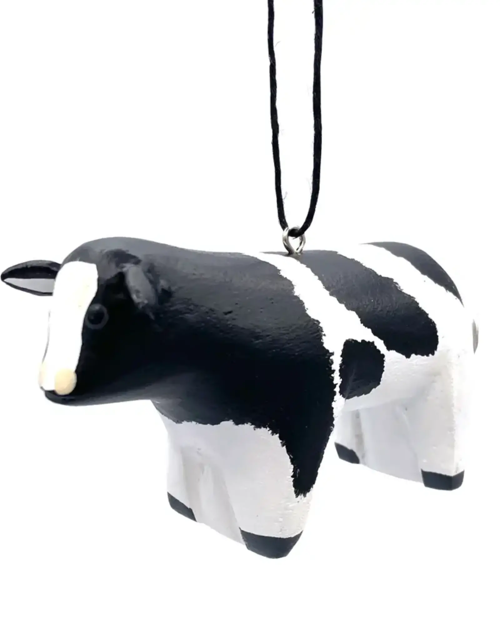 Women of the Cloud Forest Holstein Cow Balsa Ornament