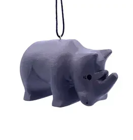 Women of the Cloud Forest Rhino Balsa Ornament