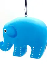 Women of the Cloud Forest Blue Elephant Balsa Ornament