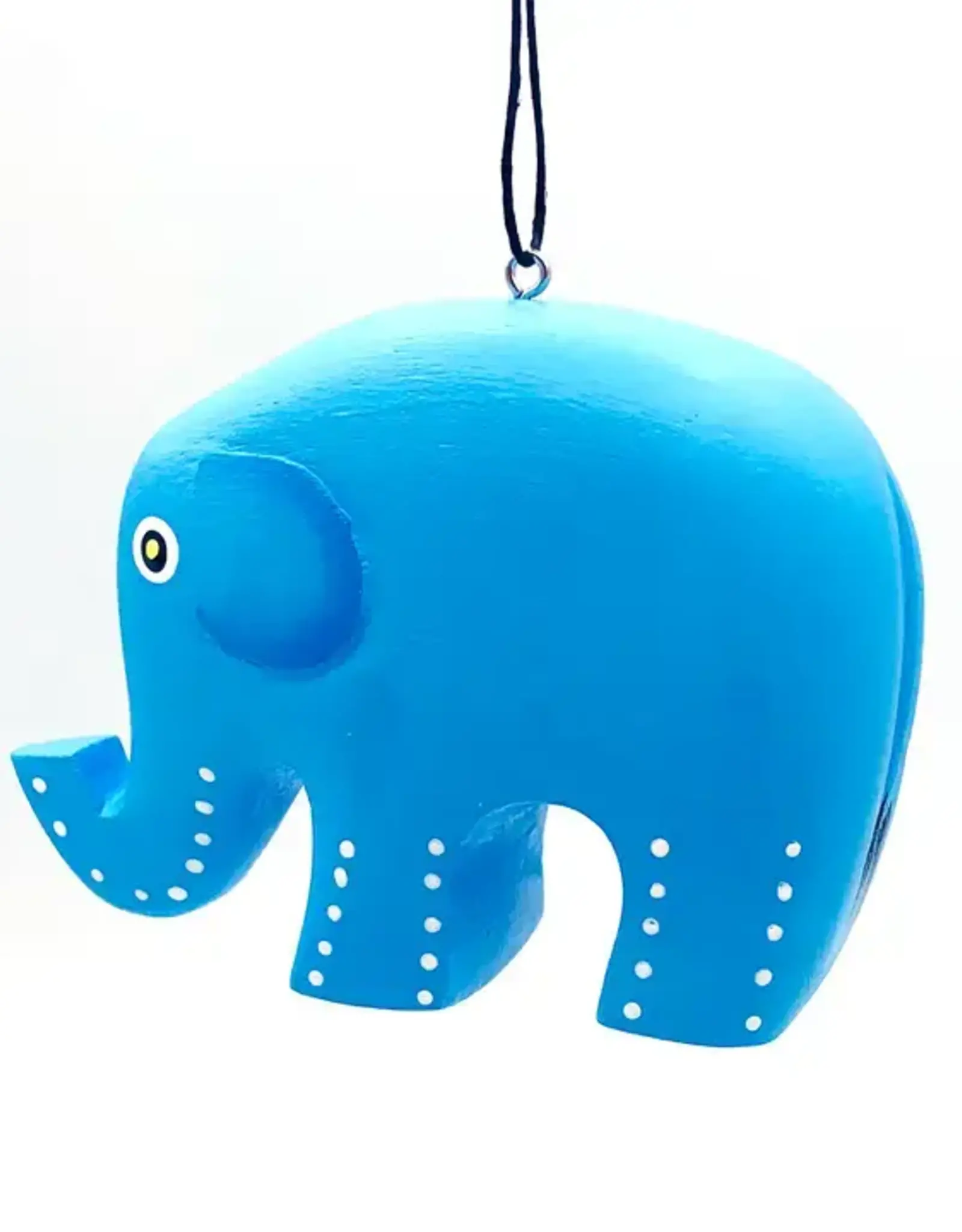 Women of the Cloud Forest Blue Elephant Balsa Ornament