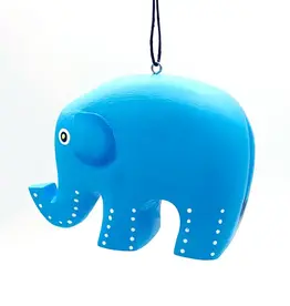 Women of the Cloud Forest Blue Elephant Balsa Ornament