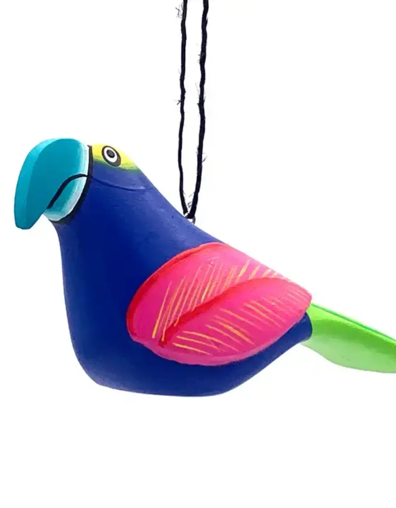 Women of the Cloud Forest Blue Macaw Balsa Ornament