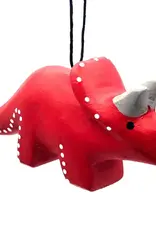 Women of the Cloud Forest Whimsical Triceratops Balsa Ornament