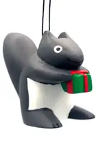 Women of the Cloud Forest Gray Squirrel with Gift Balsa Ornament