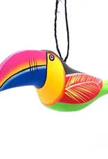 Women of the Cloud Forest Whimsical Toucan Balsa Ornament