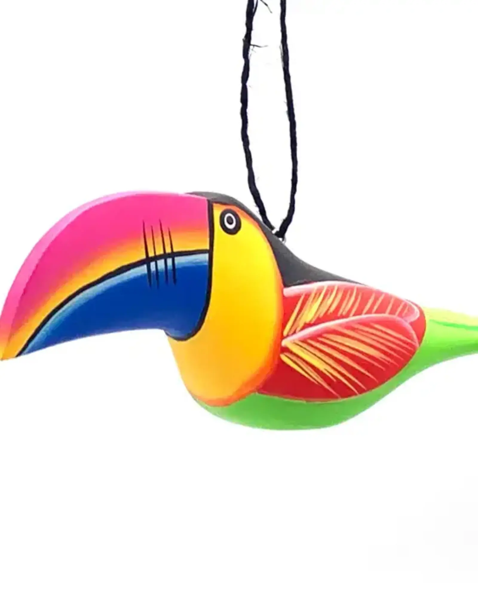 Women of the Cloud Forest Whimsical Toucan Balsa Ornament