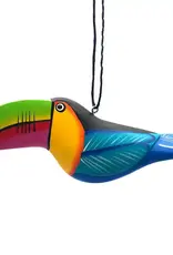Women of the Cloud Forest Whimsical Toucan Balsa Ornament