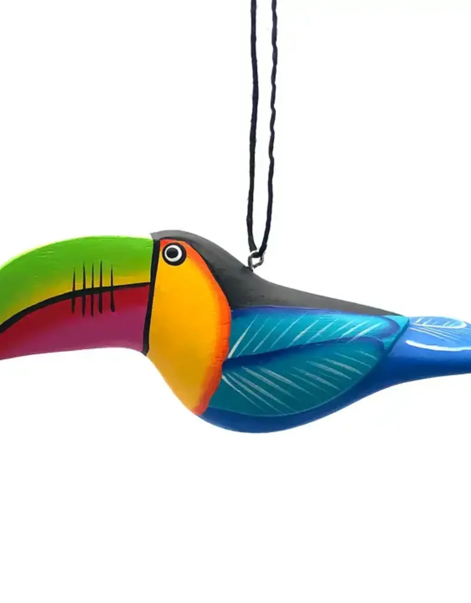 Women of the Cloud Forest Whimsical Toucan Balsa Ornament