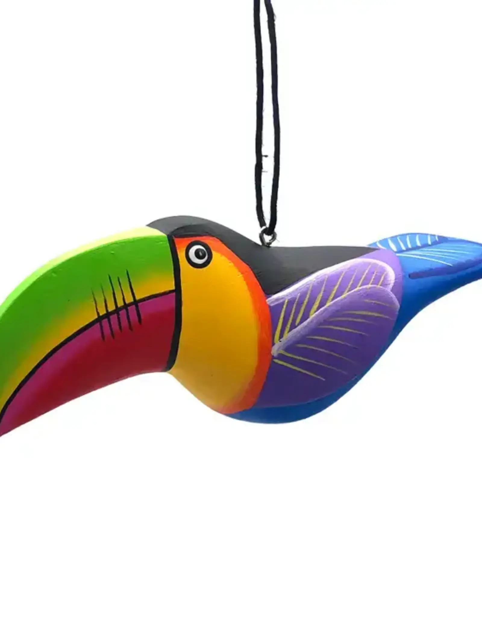 Women of the Cloud Forest Whimsical Toucan Balsa Ornament