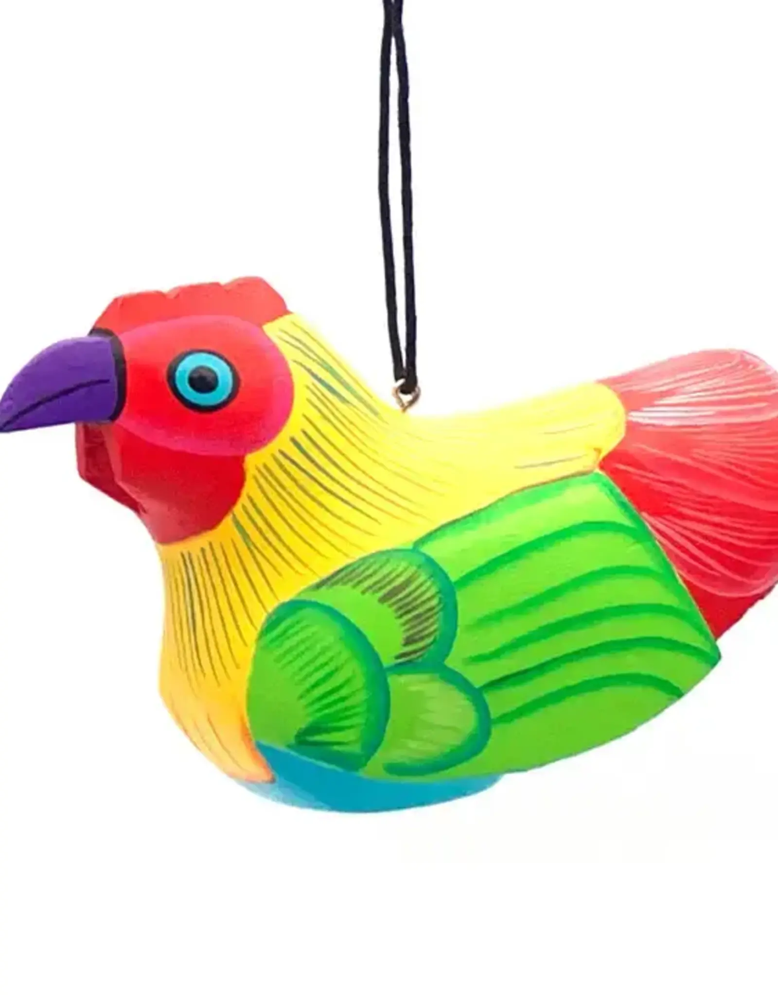 Women of the Cloud Forest Whimsical Chicken Balsa Ornament