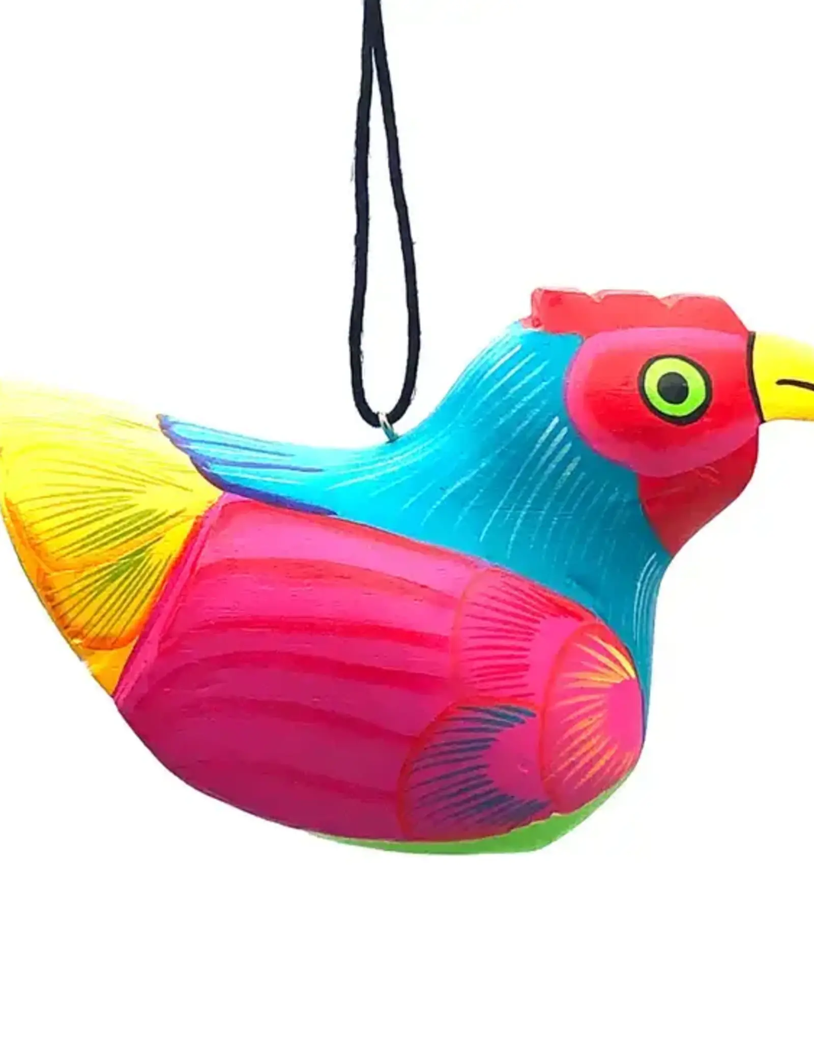 Women of the Cloud Forest Whimsical Chicken Balsa Ornament