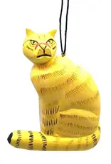Women of the Cloud Forest Yellow Cat Balsa Ornament