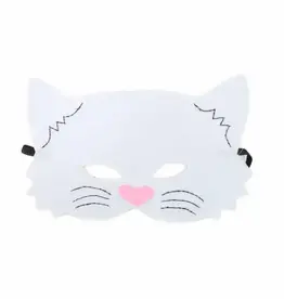 Minga Fair Trade White Cat Felt Play Mask