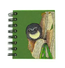 Minga Fair Trade Small Notebook - Three-Toed Sloth Dark Green