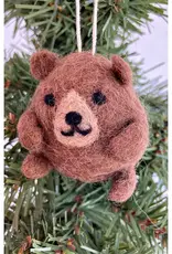 Ganesh Himal Felt Brown Bear Ornament
