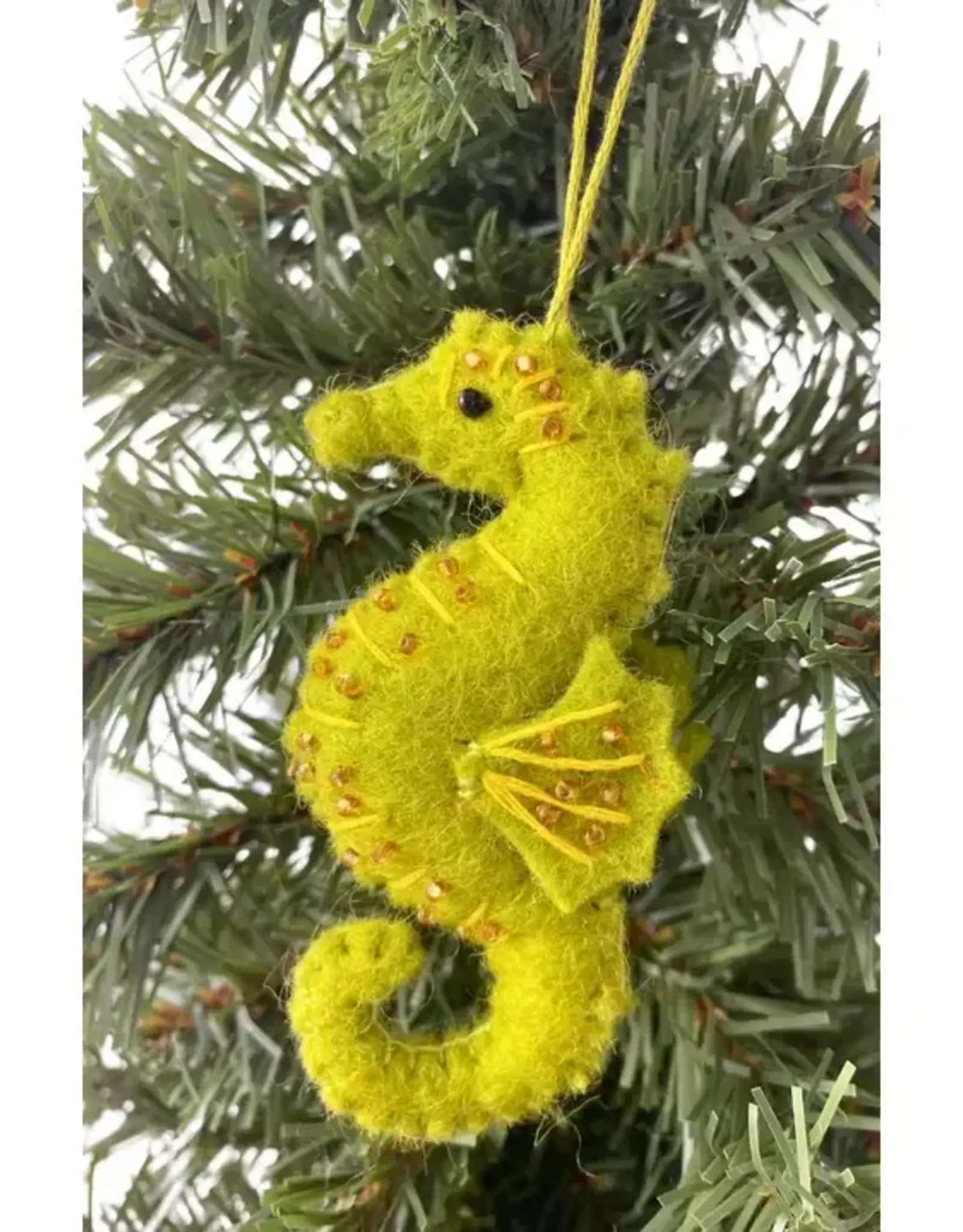 Ganesh Himal Sea Horse Felt Ornament