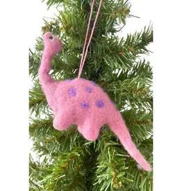 Ganesh Himal Pink Brontosaurus Ornament