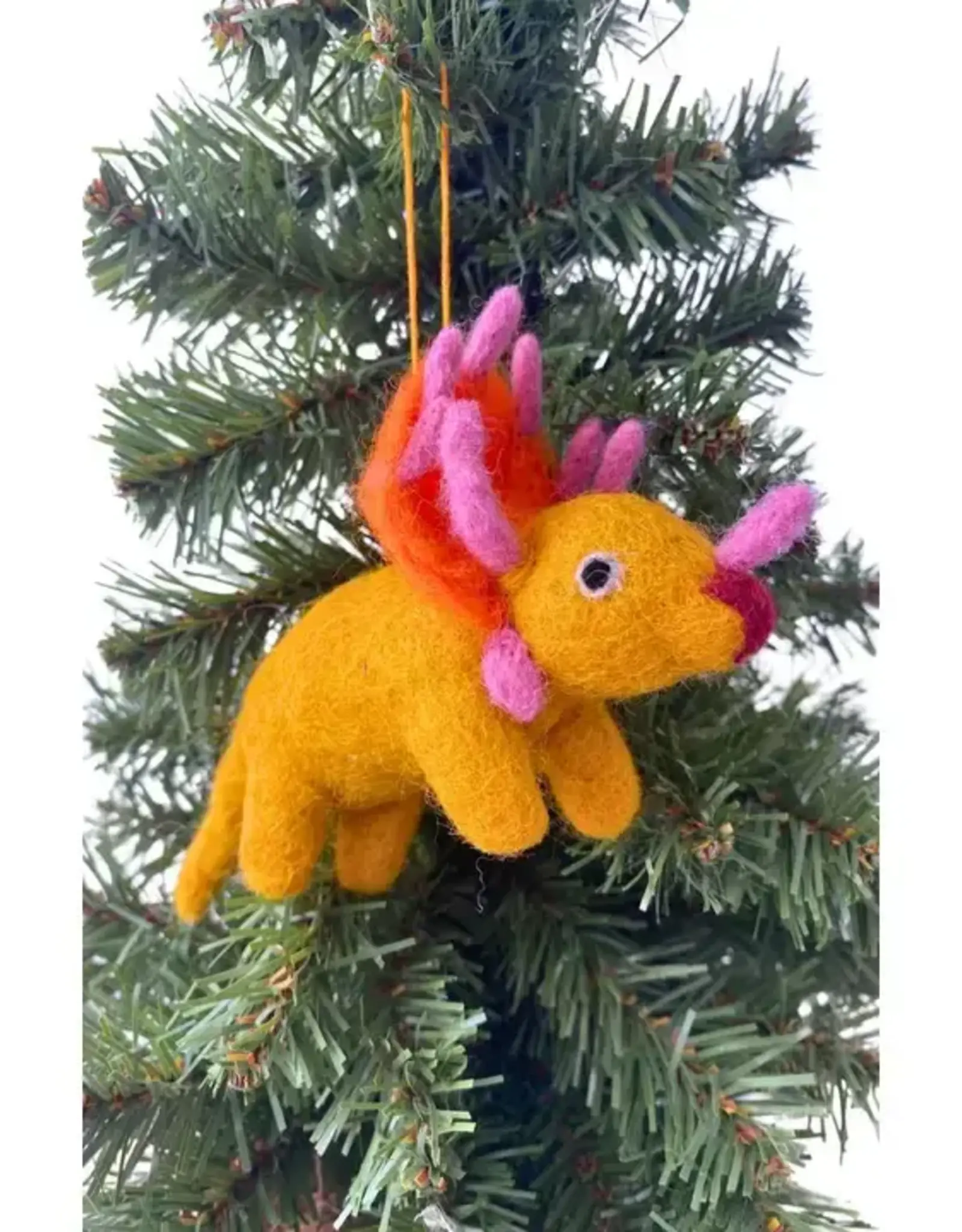 Ganesh Himal Yellow Triceratops Ornament