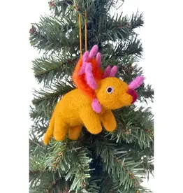 Ganesh Himal Yellow Triceratops Ornament