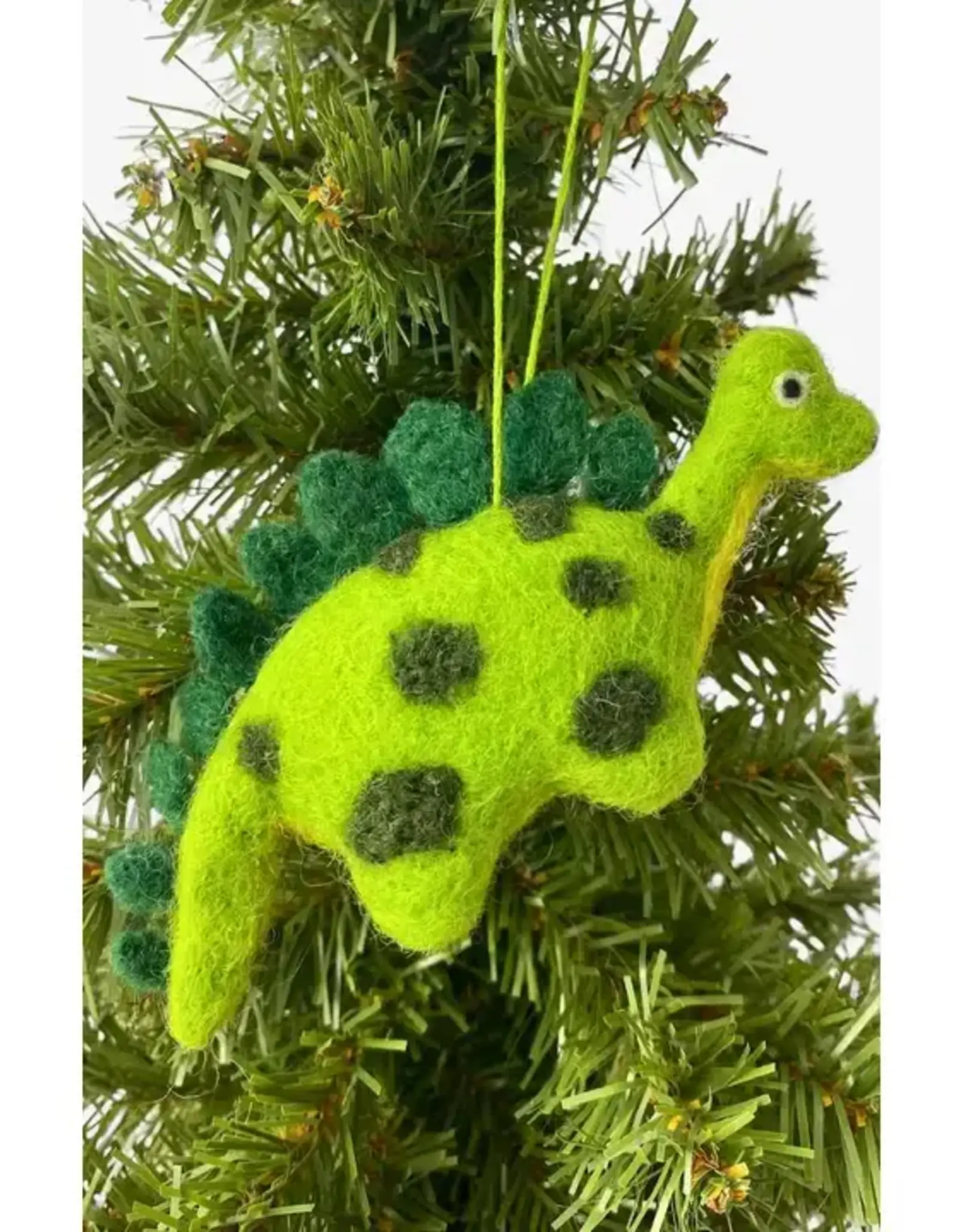 Ganesh Himal Green Stegosaurus Ornament