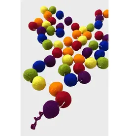 Ganesh Himal Rainbow Handfelted Ball Garland