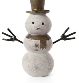 Swahili African Modern Large Stone and Metal Snowman Sculpture