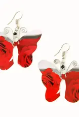 Swahili African Modern Butterfly Assorted Recycled Aluminum Earrings