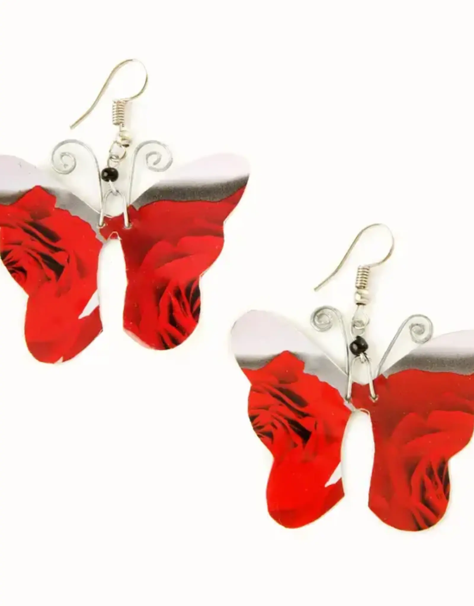 Swahili African Modern Butterfly Assorted Recycled Aluminum Earrings