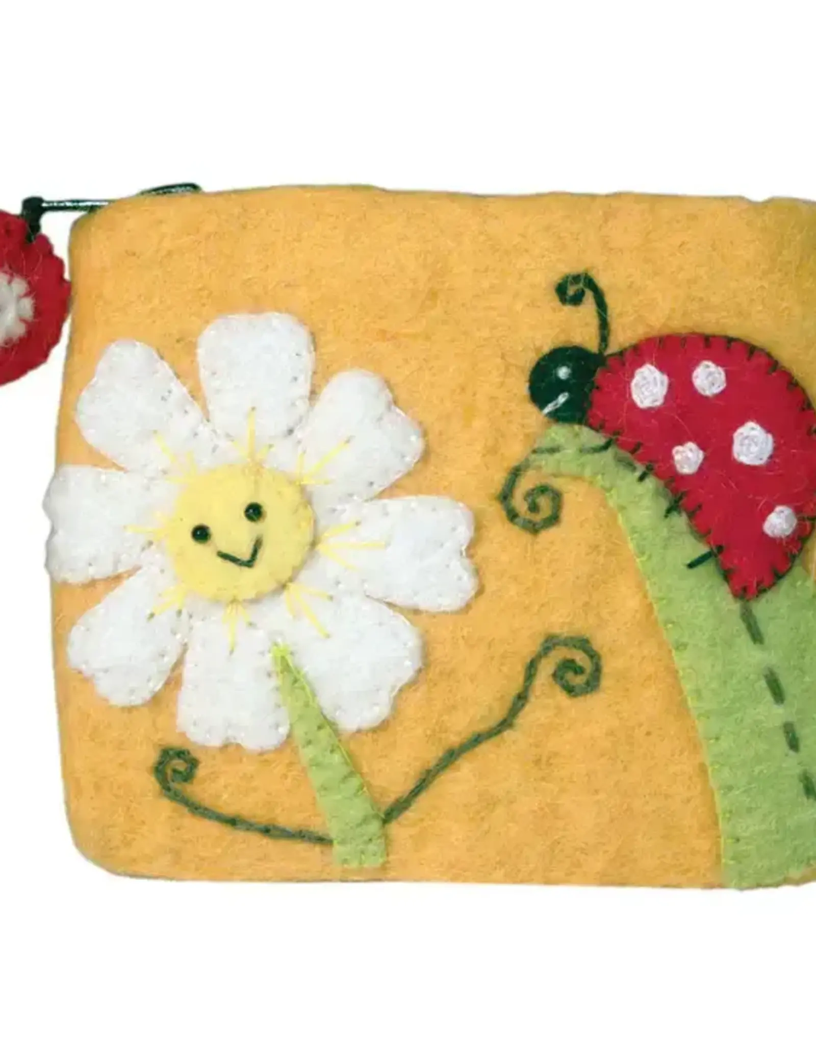 dZi Handmade Daisy Ladybug Coin Purse