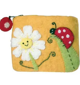 dZi Handmade Daisy Ladybug Coin Purse