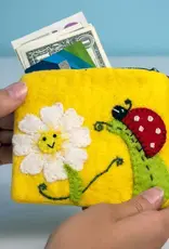 dZi Handmade Daisy Ladybug Coin Purse