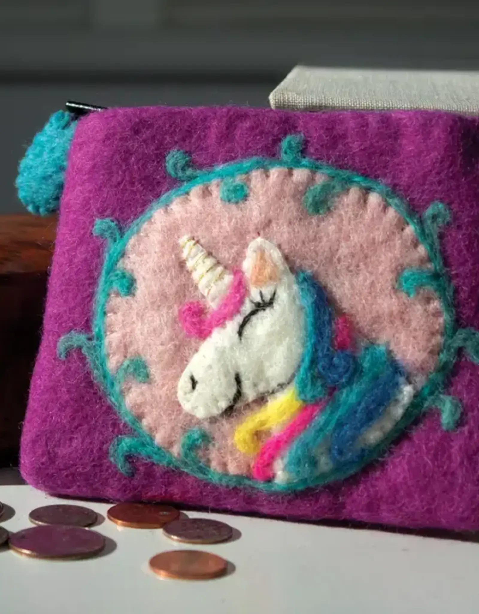 dZi Handmade Unicorn  Coin Purse