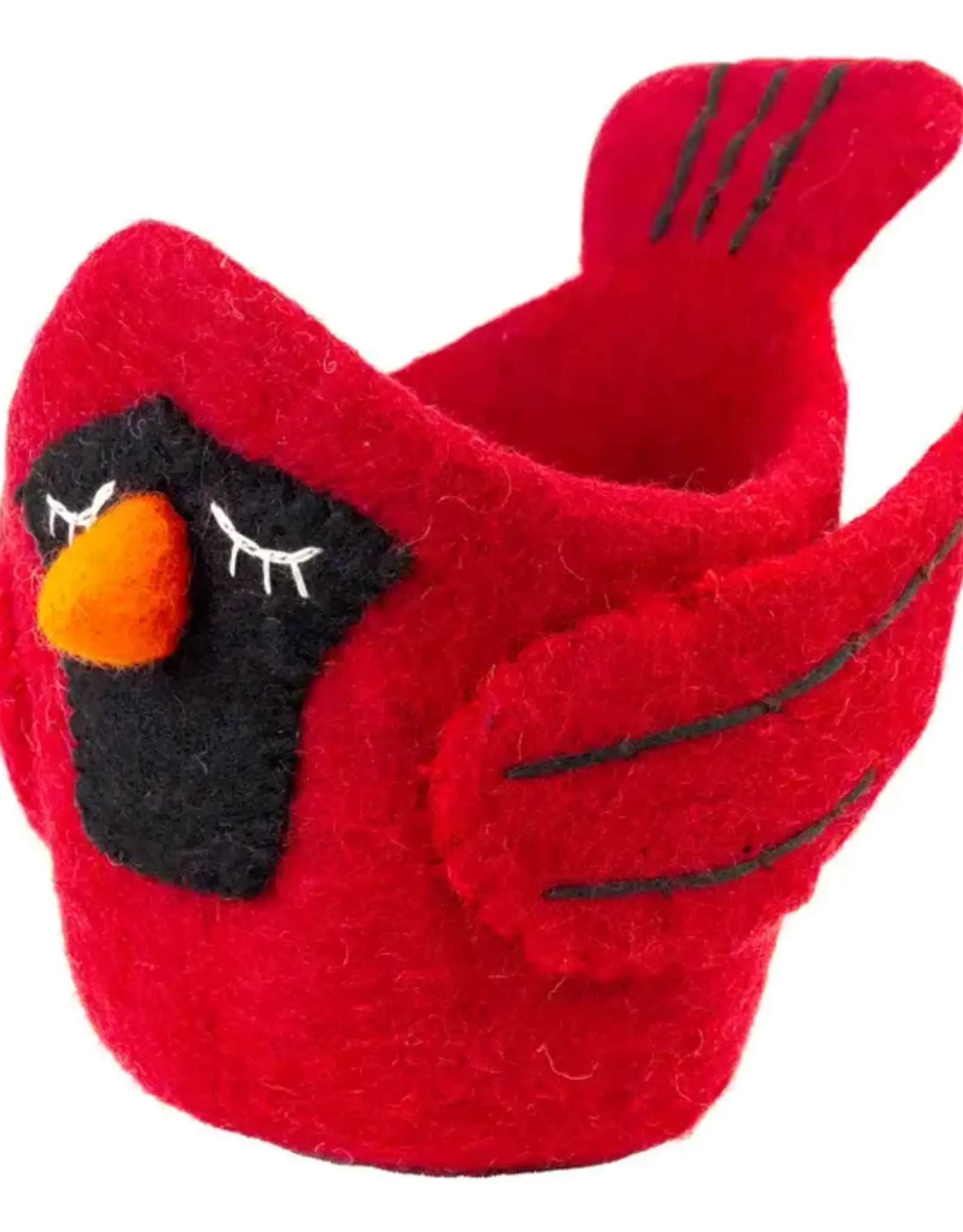 dZi Handmade Cardinal Felt Pot