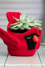 dZi Handmade Cardinal Felt Pot