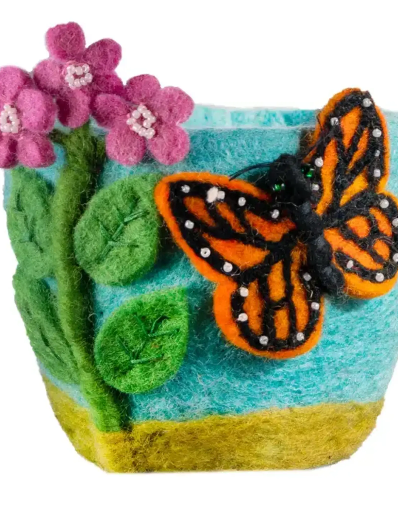 dZi Handmade Monarch Felt Pot