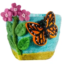 dZi Handmade Monarch Felt Pot