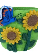 dZi Handmade Sunflower Felt Pot