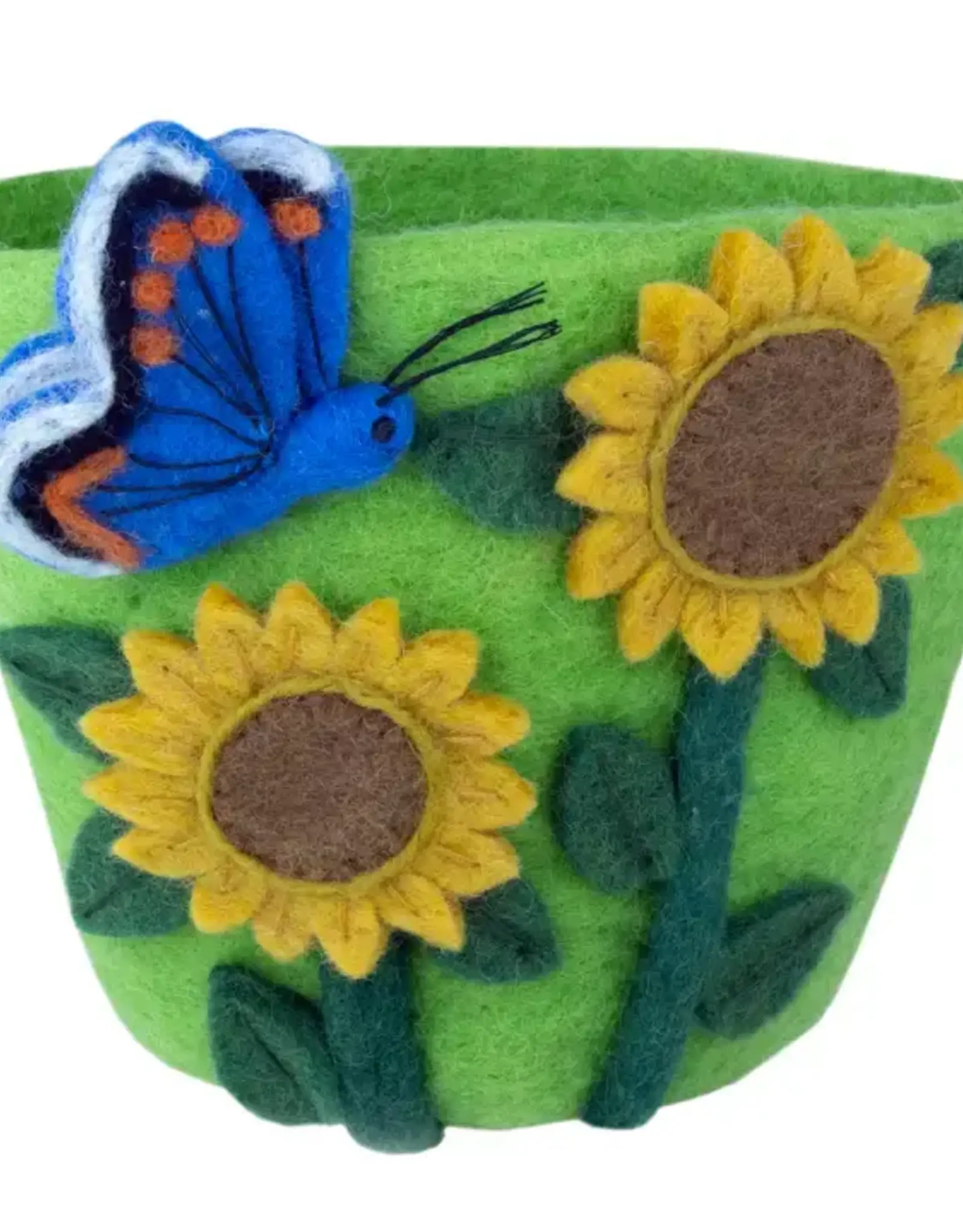 dZi Handmade Sunflower Felt Pot