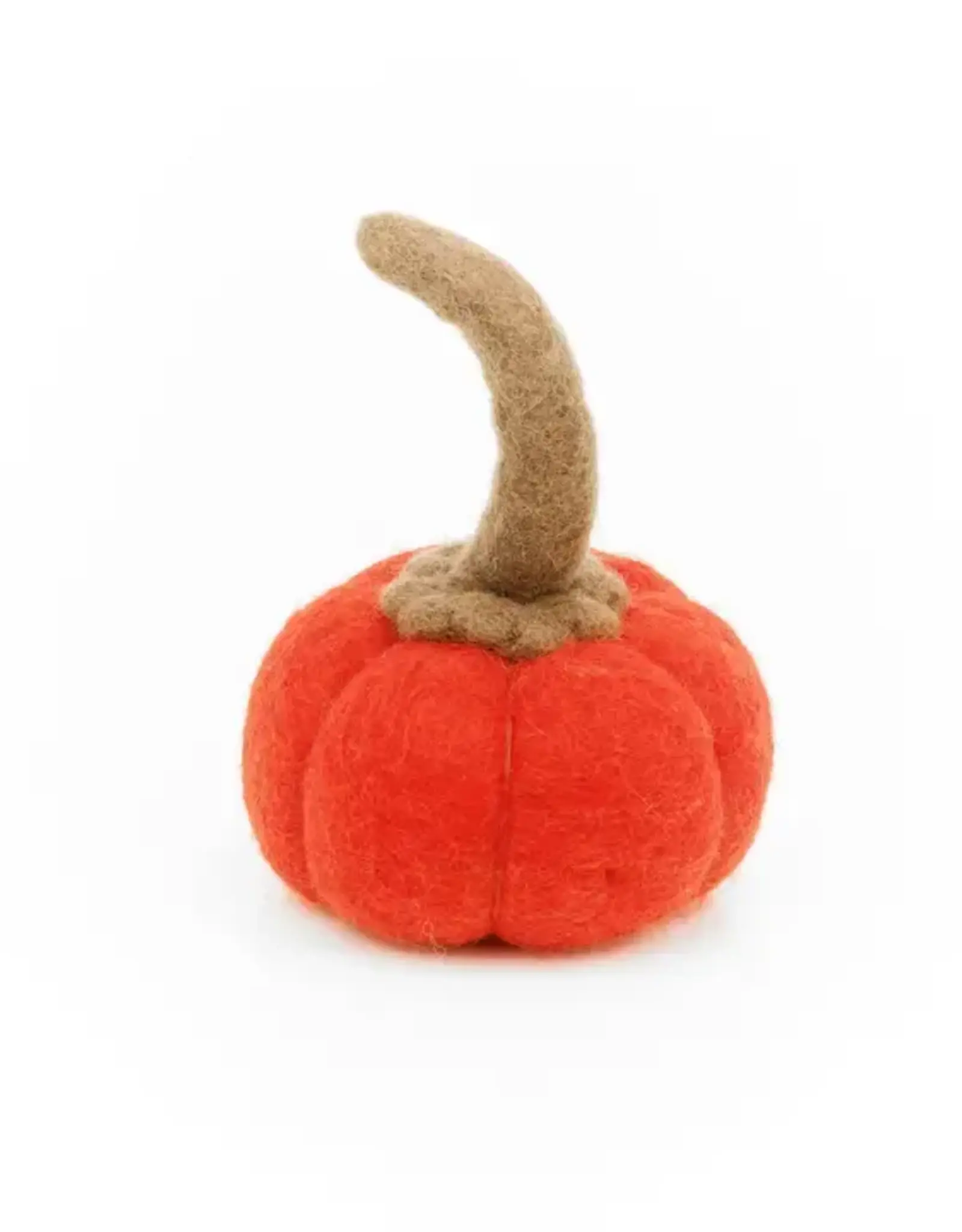 dZi Handmade Felt Pumpkin - Bright Orange