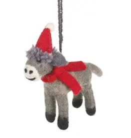 Felt So Good Christmas Donkey Ornament