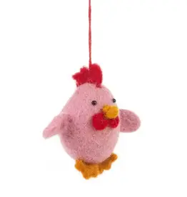 Felt So Good Pink Chattering Chick Ornament