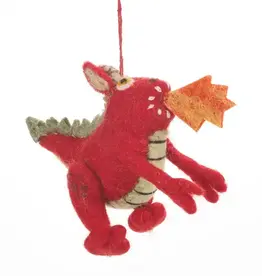 Felt So Good Red Fire Dragon Ornament