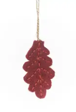 Felt So Good Red Oak Leaf Ornament