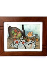 Bunyaad Pakistan Natural Mahogany Striped Wood Frame  - 5"x7"