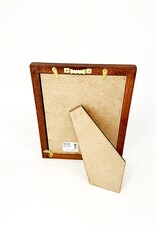 Bunyaad Pakistan Natural Mahogany Striped Wood Frame  - 5"x7"