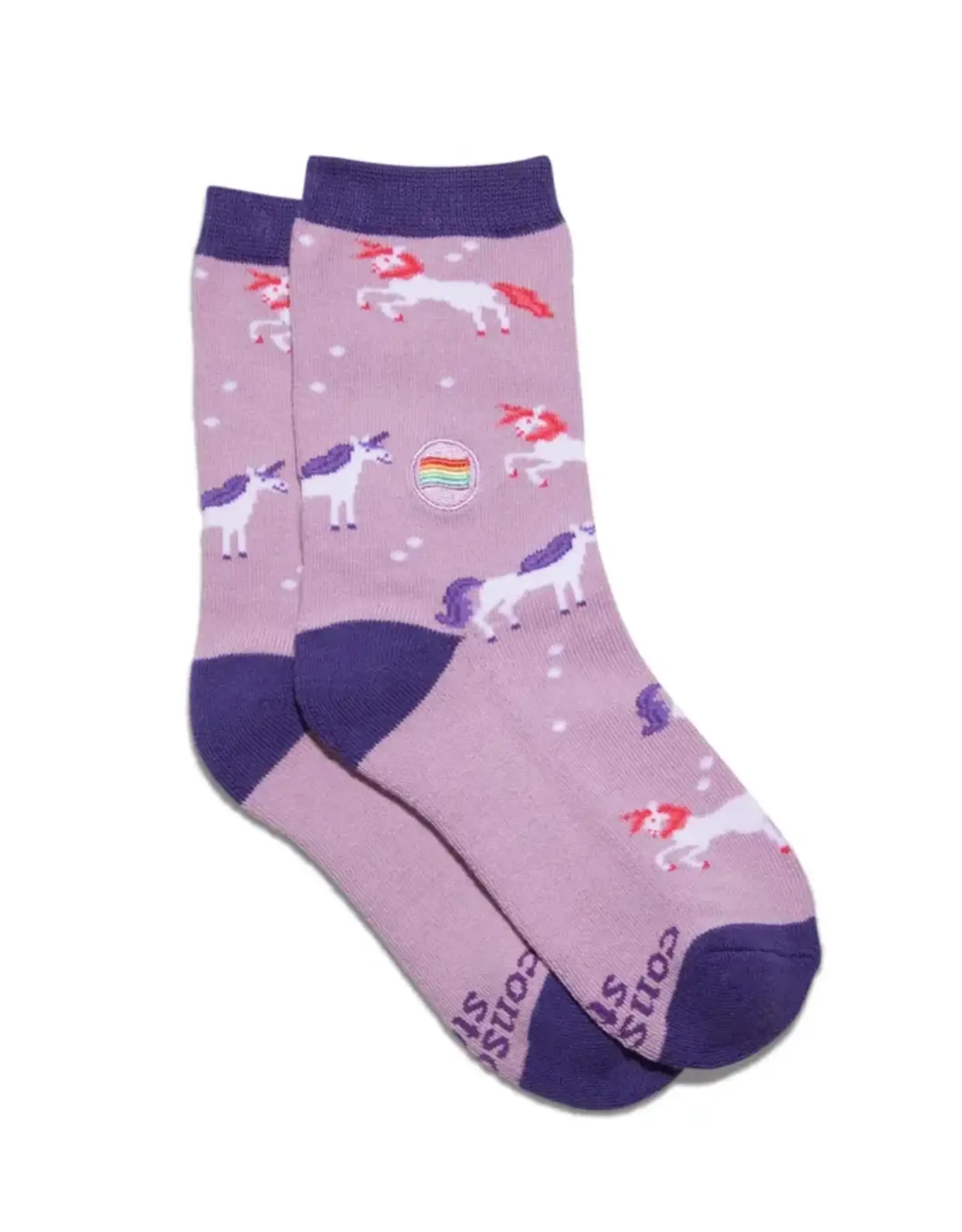 Conscious Step Kids Socks that Save LGBTQ Lives (Unicorn)