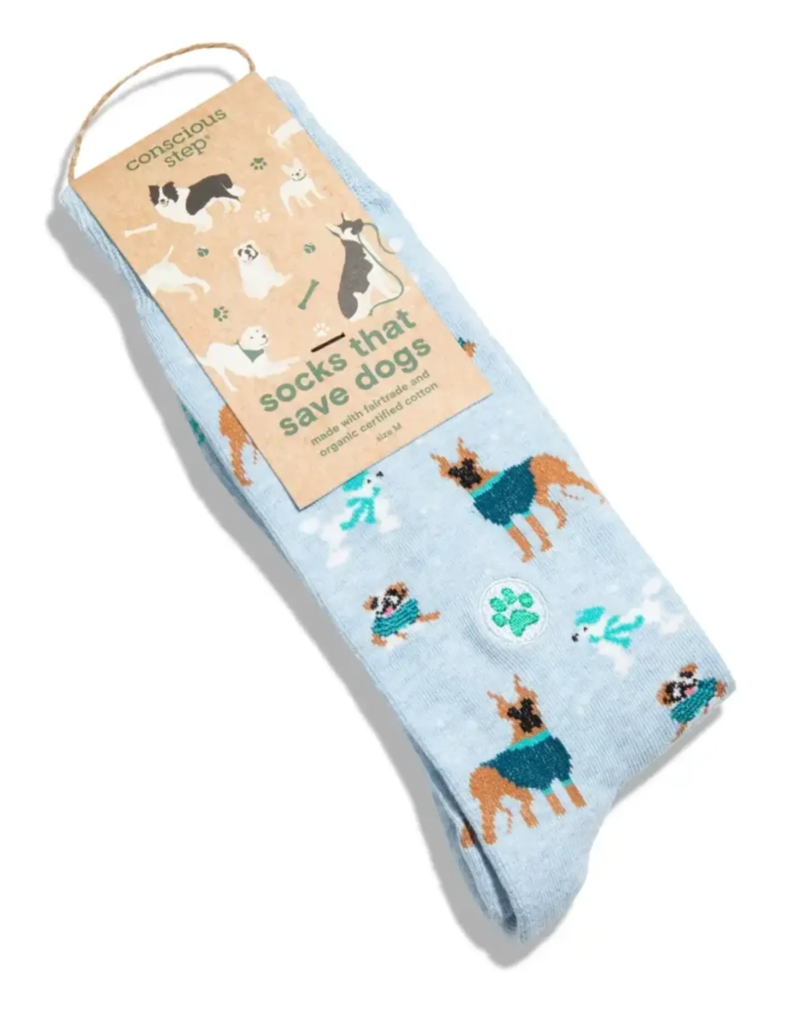 Conscious Step Socks that Save Dogs (Blue)