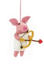 Felt So Good Cupid Pig Ornament